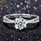 Sterling Silver Diamond Wedding Rings delle donne regolabili