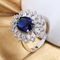 Zircone d'argento vuoto Sapphire Wedding Ring Prong Setting del AAA