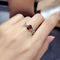 Rame ambientale ovale di Ruby Vintage Silver Engagement Rings