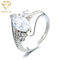Grande zircone di forma S925 Sterling Silver Wedding Ring AAA dell'occhio
