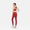 2 pezzi dell'OEM degli abiti sportivi rossi delle donne mette l'attrezzatura senza cuciture di allenamento di yoga
